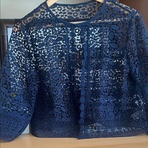 Zara Navy Lace Jacket